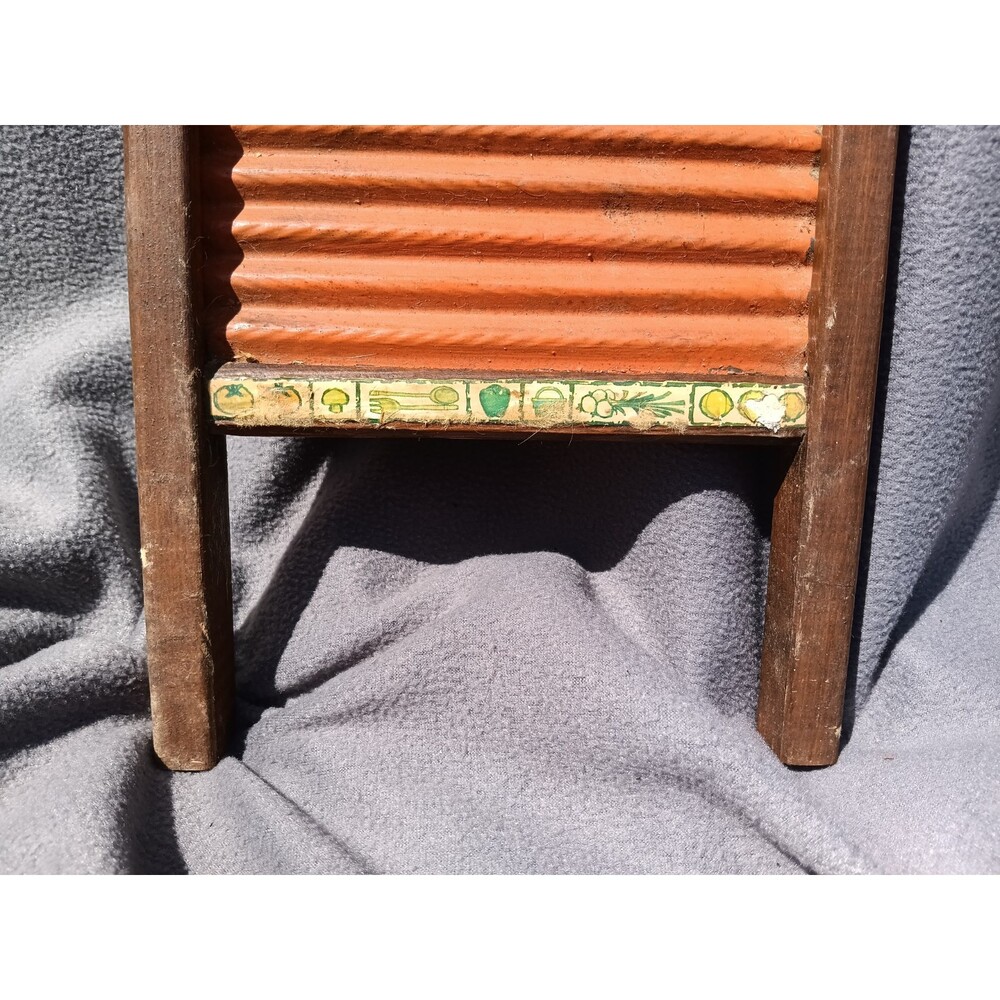 Folk Art Owl Washboard Key Rack Vintage Primitive Rustic Country Wall Décor - Picture 5 of 6
